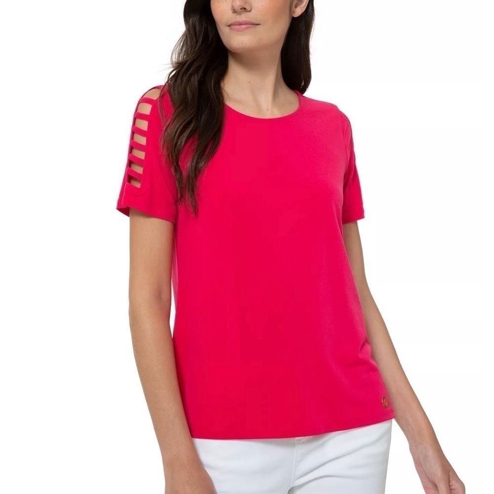 MICHAEL KORS Ladder Sleeve Top Size L